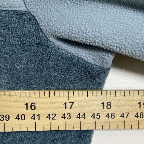 Columbia Mountain Side Pullover Fleece Women's Size XS Snap Blue & Green - Picture 7 of 9